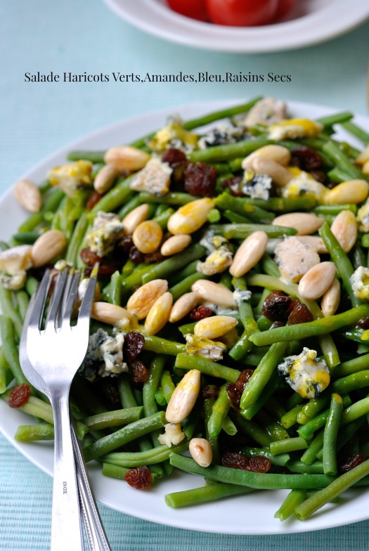 Salade Haricots Verts,Amandes,Bleu,Raisins Secs 3