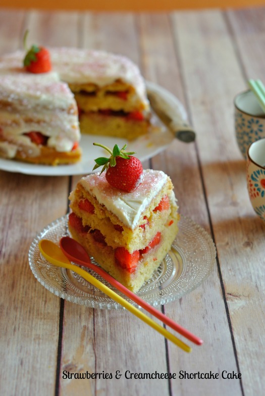 Strawberries & Creamcheese Shortcake Cake 3